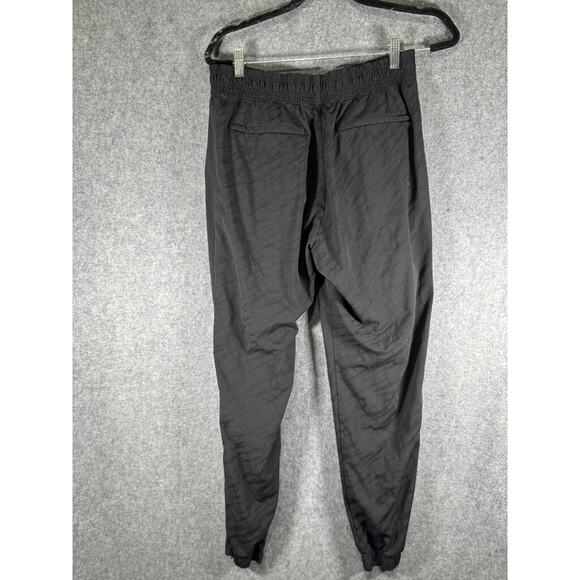 Athleta Pants Women 10 Black Brooklyn Textured Joggers Comfort Pull On Stretch - Picture 5 of 7